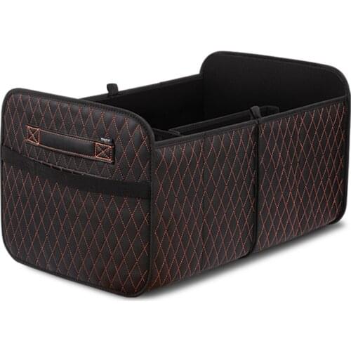 Collapsible Storage Box Movable Isolation Plate Adjustable Compartments PU Leather