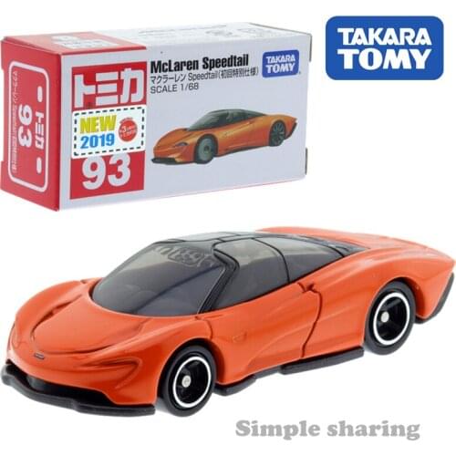 Takara Tomy Tomica No.93 Mclaren Speedtail First Special Specification Sports Car Toy Scale 1/68 Diecast Roadster Mould Funny