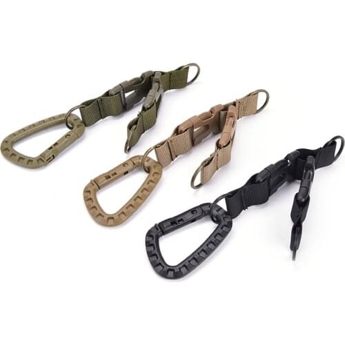 Military Nylon Webbing Buckle Hook Water Bottle Holder Clip EDC Climb Carabiner Belt Backpack Hanger Camp Outdoor Tool