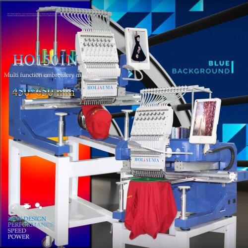 Single/double 1/2 head computer embroidery machine high speed multi function hat t-shirt garment embroidery with price on sale