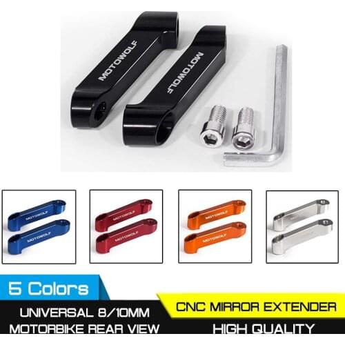 Rear view Mirror Extension Bracket Holder Universal 10mm Motorcycle Rearview Mirror Extension Mount Bracket Holder Motorbike