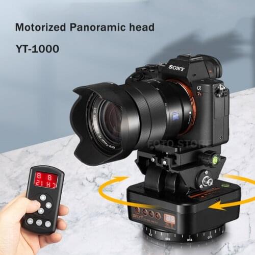 ZIFON YT-1000 Motorized Rotating Panoramic head Automatic Tripod Head Stabilizer remote control for Phones Cameras Video Live