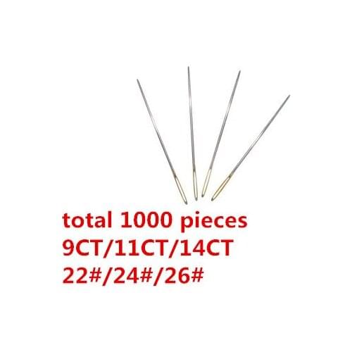1000 pieces Hot Sell Embroidery Needle Cross Stitch Needle 22# 24# 26# Needle