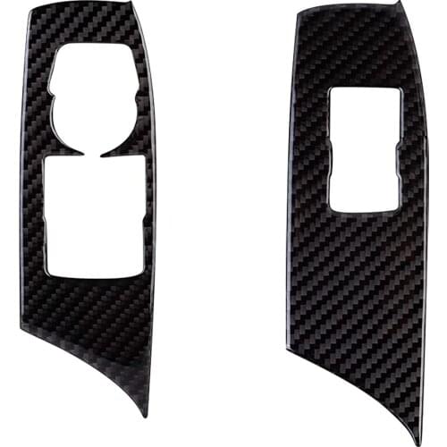 Interior Carbon Fiber Window Control Lifting Switch Auto Stickers Decor Covers for Chevrolet Camaro 2017 2018 2019 2020