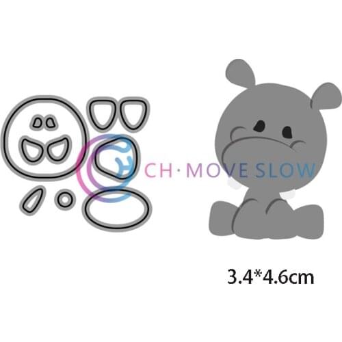 CH Hippo Stencil Metal Cutting Dies For Scrapbooking Practice Hands-on DIY Album Card Handmade Tools