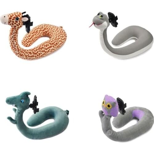 2in1 Mobile Phone Holder for iPhone Memory Foam Neck Travel Pillow U Shaped Neck