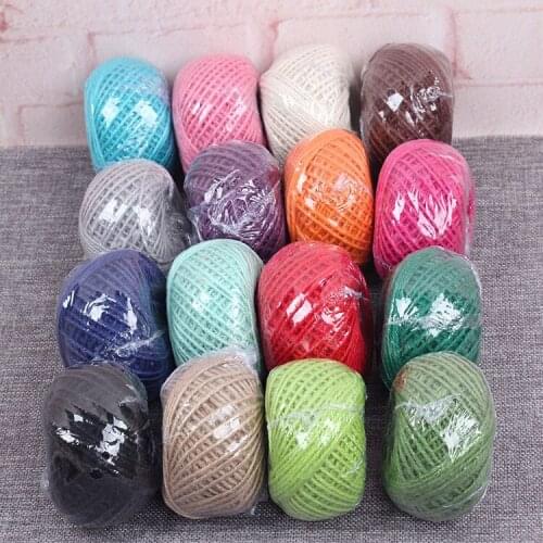 50M 2mm Natural Textured Hessian Jute Twine String Tag Label Hang Rope Wedding Home Woven Decorative DIY Crafts hemp rope