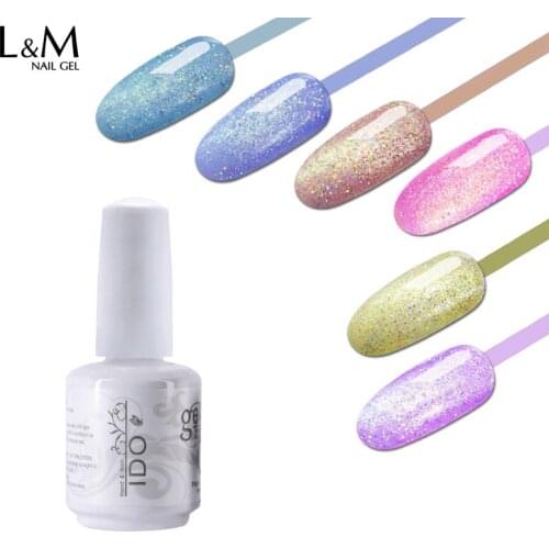 3 Pcs Lot IDO Gelpolish 15ml Glazed Gold Series High Quality Colorful Gel Nail Polish Soak off UV Nail Gel 2017 New Product