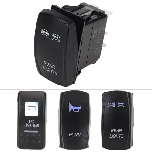 Horn DC12-24V For Can Am Maverick Commander Rocker Switch Illuminated LED WINCH Rear Front lights Led light Bar UTV ​For Polaris