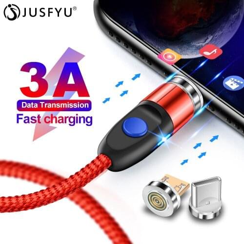 3A Magnetic Cable for iPhone Samsung Huawei xiaomi Fast Charging phone USB Cable Micro USB Type C cable Magnet Charger Data Wire