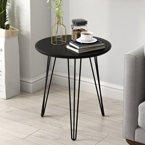 Small coffee table home living room sofa side table light minimalist modern balcony movable small round coffee desk mx9301435