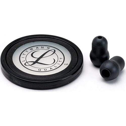 Medical Littmann Stethoscope Spare Parts Replacement Accessories Earplug Eartips Diaphragm & Rim Assembly Kit Black 40011 Model
