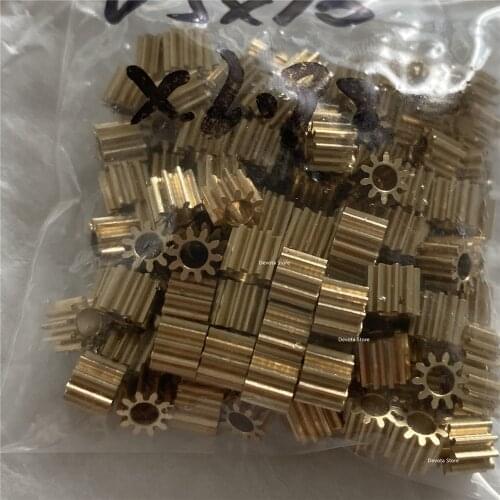 Copper gear small 0.5M 10T Teeth 1.5/2/2.3/3/3.175 mm Bore diameter DIY Toys model RC make