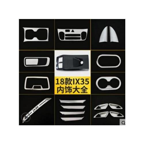 Stainless steel Car styling Modified accessories For Hyundai IX35 2018 Car dashboard modified accessories