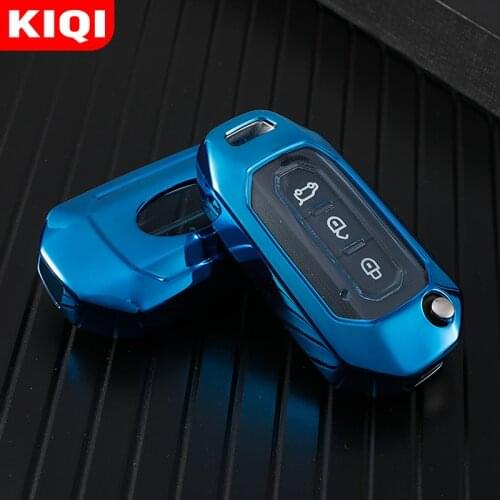 Soft TPU Car 3 Button Folding Key Case Cover Shell for Ford Fusion Fiesta Escort Mondeo Everest Ranger Key Protector Accessories