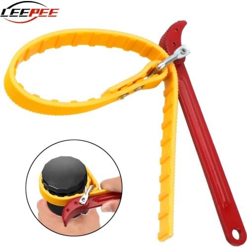 Car Fuel Oil Filter Wrench Joints Pipe Spanner Puller Belt Strap Chain Repair Tools Kit Motorcycle Truck Automotive Accessories