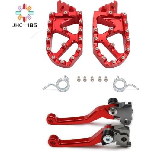 For HONDA CRF250R CRF450R 07-20 CRF250RX 19-20 CRF450R 17-20 Motorcycle CNC Footrest Footpeg Foot Pegs Brake Clutch Lever Sets