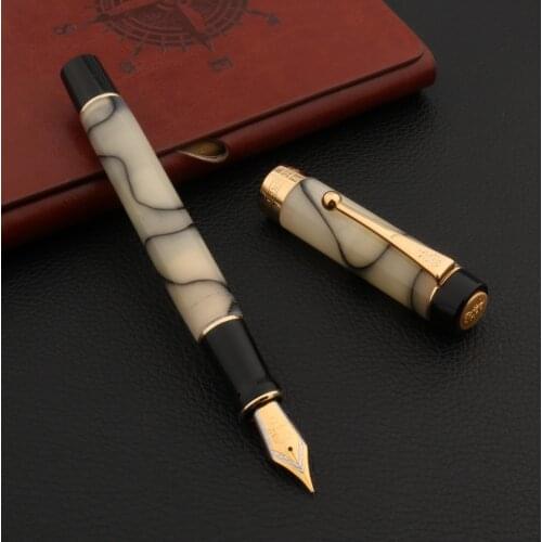 Luxury Acrylic JinHao 100 Fountain Pen Golden Spin Twist School Student Office Gifts Stationery
