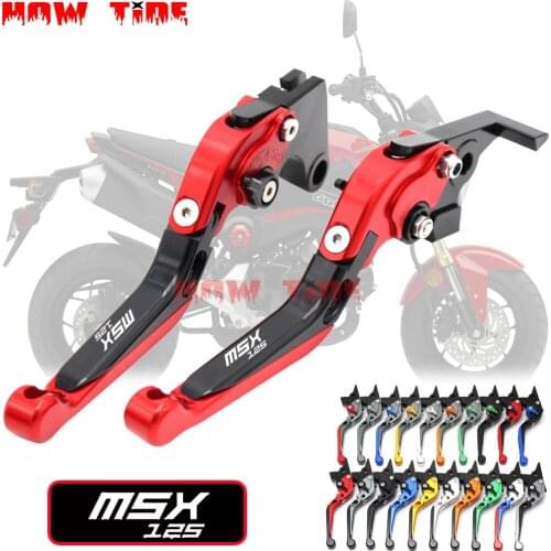 Motorcycle Brake Clutch Levers For Honda Grom MSX 125 2014-2018 2015 2016 Adjustable Folding Extendable Levers Set 125 MSX Grom