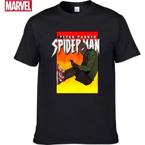Marvel The Avengers spiderman t shirt Comfortable Breathable 100% cotton Fashion clothes for teens Summer Top Mens t-shirts #63