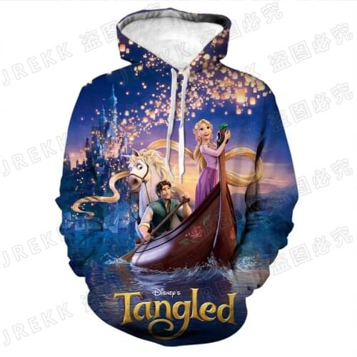 Tangled Rapunzel Hoodies Men Women Children Casual 3D Print Fashion Sweatshirts Pullover Boy Girl Kids Cartoon Anime Coat