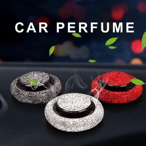 Car Decoration Ornaments Bling Car Air Freshener Crystal Diamond Flying Saucer Self-adhesive Car styling