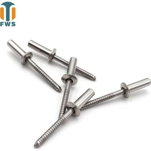 20 PCS M4.8 DIN EN ISO 16585 GB/T 12615.4 Stainless Steel Round Head Closed End Blind Rivet Sealed Hollow Rivets Blind Rivets