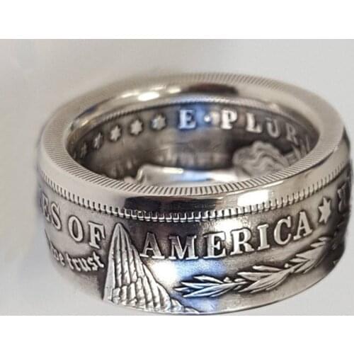 Fashion New Design National Emblem Motto Coin Men Ring Gothic Accessories Punk Mens Gadgets Retro Big Ring