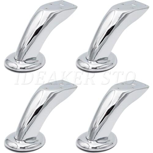 4PCS Metal Furniture Legs Silver Sofa Table Bed Carbinet Legs Chairs Wardrobe Replacement Feet 120mm Height
