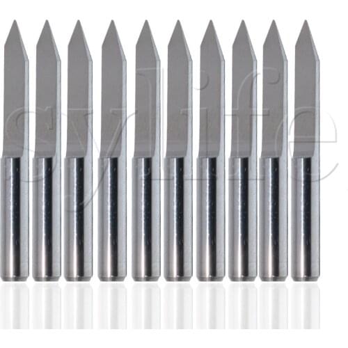 10Pcs 45Degree 0.2mm Carbide Engraving Bits CNC Router Tool for PCB Board