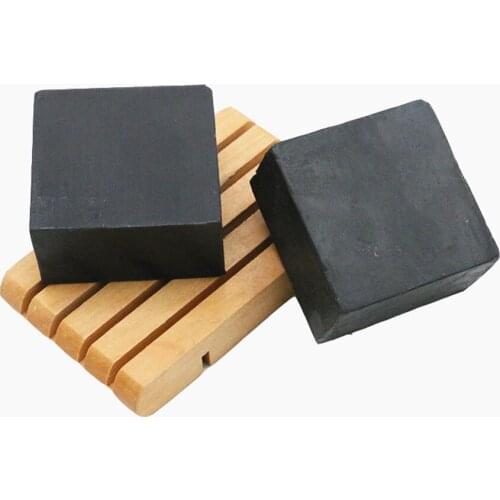 100g Handmade Soap Bamboo Charcoal Soap Goats Milk Face Care Wash Soap Base for Bath Sulfur Skin Deep Cleansing Moisturizing