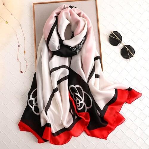 2020 New Design Brand Silk Scarves Summer Women Shawls and Wraps Print Hijabs Scarfs Foulard Femme Pashmina Beach Stoles Luxury