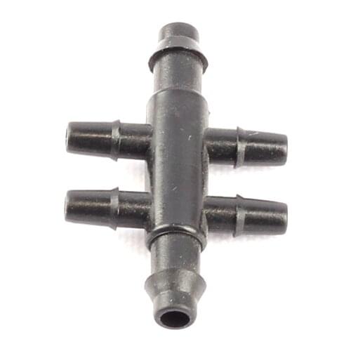 50/100pcs Garden Hose Six Ways Connector 4/7mm To 3/5mm Hose Barbed Connectors Drip Irrigation System Water Pipe Splitters
