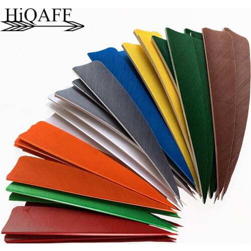 50 Pcs Hi-Q 4 Inch Shield Turkey Feathers Arrow Fletching For Archery Hunting Arrow Natural Carbon Arrow Hunting Accessories