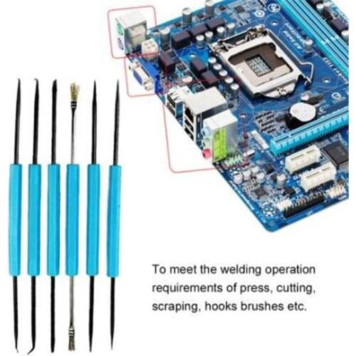 6Pcs Desoldering Aid Tool Circuit Board Soldering Aid PCB Cleaning Kit