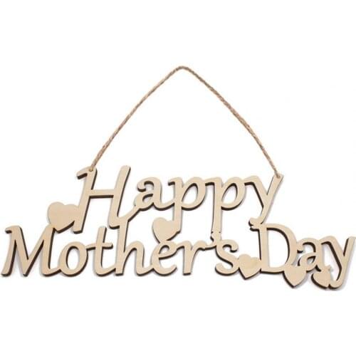80% Hot Sale Mothers Day Plaque Multipurpose Polished Wood Creative Porch Hanging Sign for Home