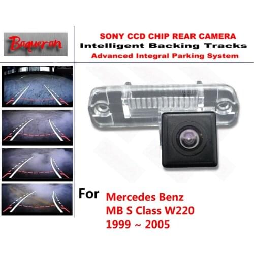 For Mercedes Benz MB S Class W220 1999 ~ 2005 CCD Car Backup Parking Camera Intelligent Tracks Dynamic Guidance Rear View Camera