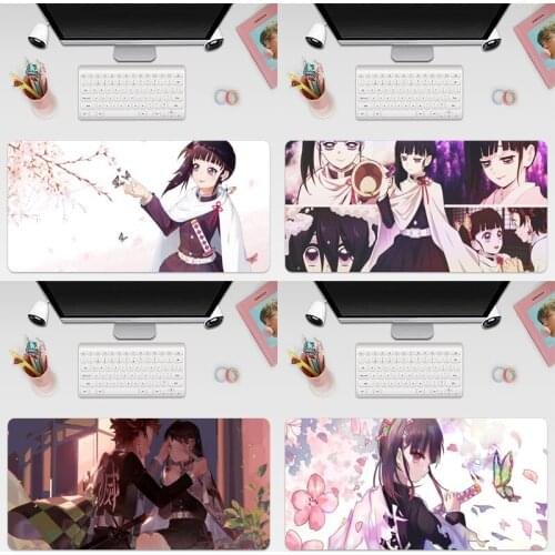 Kanao Tsuyuri Demon Slayer Large Keyboard Cover Non-Slip Rubber Base Computer Carpet Desk Mat PC Game Mouse Pad