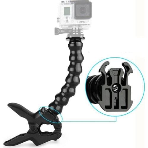 Jaws Flex Clamp Mount for Gopro Hero Hero 9 8 7 5 Session 3+ 3 2 1 Adjustable Gooseneck Action Camera Accessorie Flexible Holder