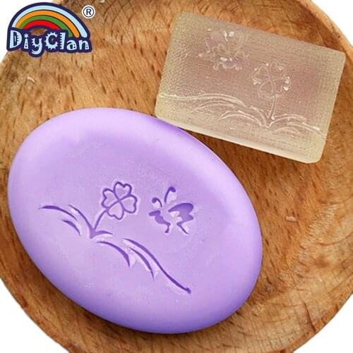 Flowers styles Acrylic DIY resin chapte DIY handmade Resin soap stamp chapter mini Butterfly diy patterns Z0049HD