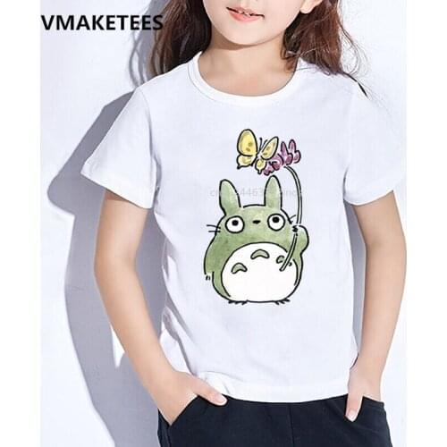 Kids Summer Girls&Boys T shirt Children Anime Spirited Away My Neighbor Totoro Print T-shirt Cartoon Funny Baby Clothes,HKP2207