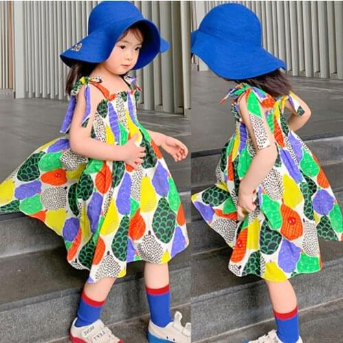 Childrens Colorful Dress Summer Girl Suspender Skirt Childrens Skirt Childrens Clothing