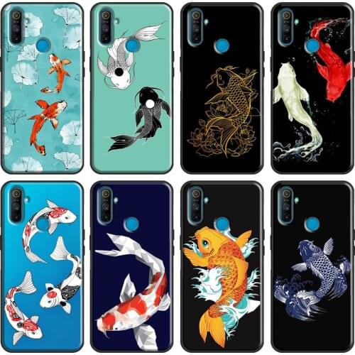 Koi Carp Fish Soft For OPPO Realme 6 7 Pro X7 X50 GT C11 C3 Cover For OnePlus 8 Pro Nord 8T 7T Phone Case
