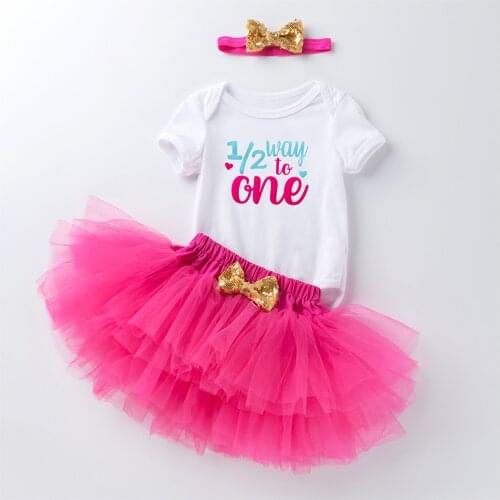 Baby Girls Clothing Set Fashion Tutu Skirt+Headband+Bodysuit first Birthday Kids Girls Clothes Summer Girl Outfits Baptism