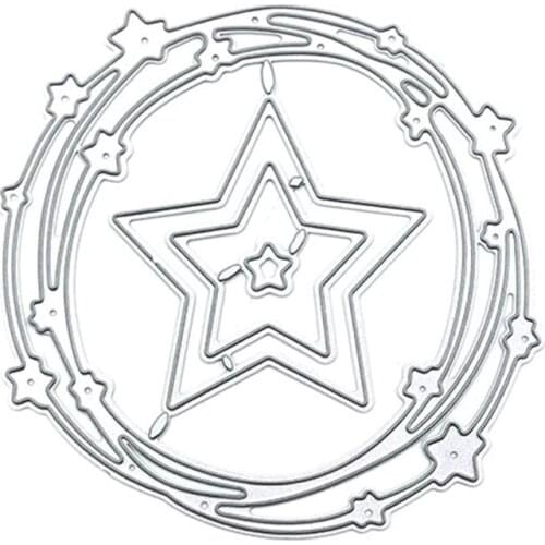 Circle Love Border Star/Heart Shaped Carbon Steel Cutting Dies DIY Scrapbooking Photo Album Embossing Paper Cards Making