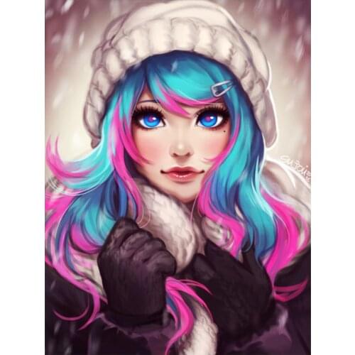 Cute Beautiful Girl Diamond Painting Round Full Drill Nouveaute DIY Mosaic Embroidery 5D Cross Stitch Portrait Woman Images