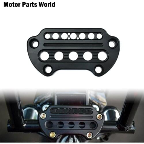 Motorcycle Black Handlebar Top Clamp Indicator Light For Harley Sportster XL883 1200 95-up Dyna Street Bob Low Rider Super Glide