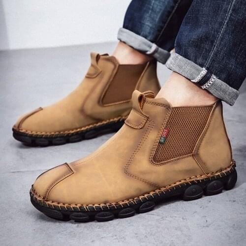 Martin boots mens 2020 new large size Chelsea boots European and American Retro Leather Boots winter mens shoes