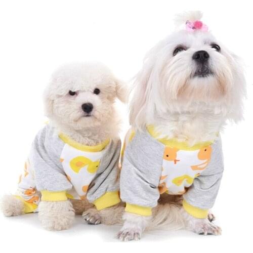 Pet dog clothes cotton four-legged pajamas knitted pet clothes home skirt for dog