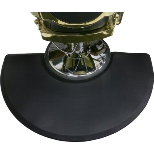 Barber Shop Chair Mat 3x5'Anti-Fatigue Floor Mat Salon Mat Black Semi Circle Salon Mat - 1/2' Thick Comfort Floor Mat